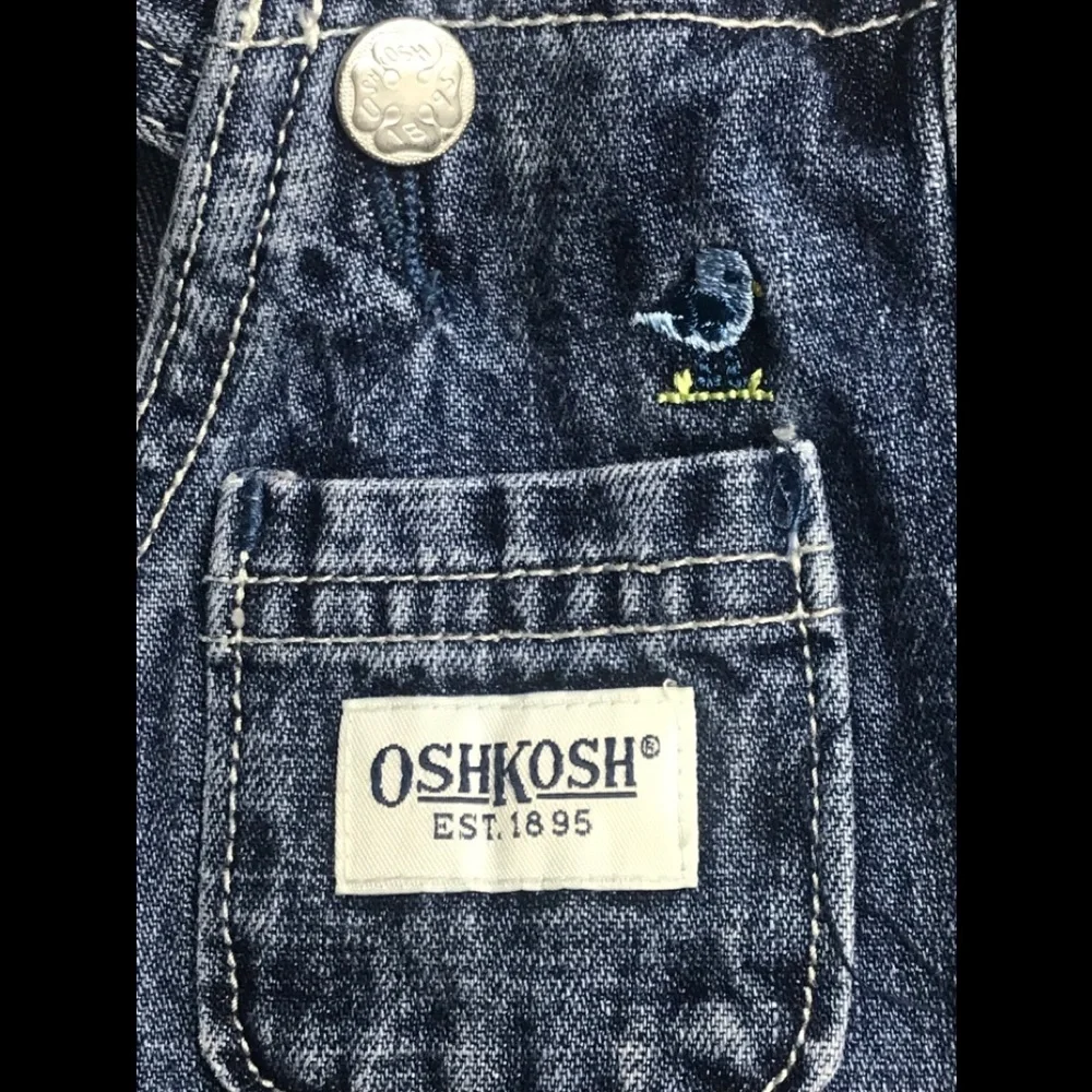 OSHKOSH Jean Embroidered Overall Dress Play 18M